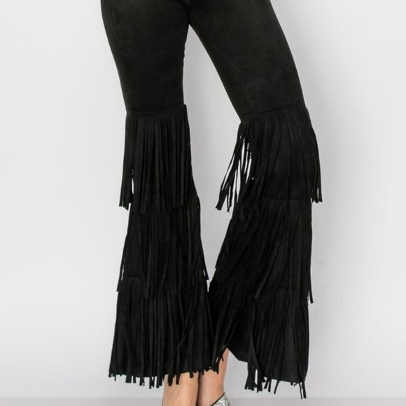 Vocal Pants - VOCAL SUEDE FRINGE PANTS (3-COLORS) STEVIE KNICKS Woodstock HIPPIE western SM-3X